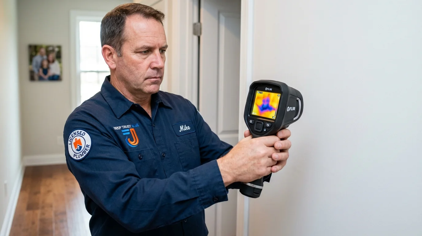 Thermal imaging leak detection by Johns Plumbing LLC in Farmerville